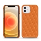 レザーケース Apple iPhone 12 - Orange - Couture ( Nappa - Pantone 1495U ) 