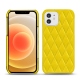 Lederschutzhülle Apple iPhone 12 - Jaune fluo - Couture