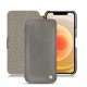 Capa em pele Apple iPhone 12 mini - Acier vintage ( Pantone 403C ) 