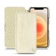 Apple iPhone 12 mini leather case - Crocodile milk