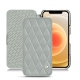 Funda de piel Apple iPhone 12 mini - Gris - Couture ( Nappa - Pantone W428C ) 