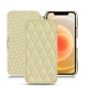 Lederschutzhülle Apple iPhone 12 mini - Beige - Couture ( Nappa - Pantone 7502C ) 