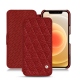 Apple iPhone 12 mini leather case - Tomate - Couture ( Pantone 187C ) 