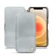 Apple iPhone 12 leather case - Platinium ( Pantone 877C ) 