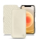 Apple iPhone 12 leather case - Blanc (  Nappa - White ) 