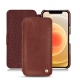 Apple iPhone 12 leather case - Passion vintage ( Glutton - Red ) 