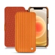 Apple iPhone 12 leather case - Abaca arancio