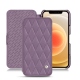 Lederschutzhülle Apple iPhone 12 - Lilas - Couture ( Nappa - Pantone 2645U ) 