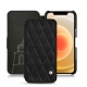 レザーケース Apple iPhone 12 - Negre poudro - Couture