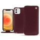 Funda de piel Apple iPhone 12 mini - Lie de vin ( Pantone 5115C ) 