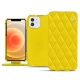 Custodia in pelle Apple iPhone 12 mini - Jaune fluo - Couture