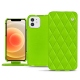Housse cuir Apple iPhone 12 mini - Vert fluo - Couture