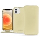 Apple iPhone 12 mini leather case - Beige PU