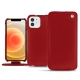 Lederschutzhülle Apple iPhone 12 - Rouge ( Nappa - Pantone 199C ) 