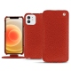 Capa em pele Apple iPhone 12 - Papaye ( Pantone 180C ) 