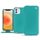Custodia in pelle Apple iPhone 12 - Bleu fluo