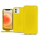 Custodia in pelle Apple iPhone 12 - Jaune fluo
