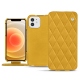 Custodia in pelle Apple iPhone 12 - Jaune soulèu - Couture