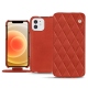 Capa em pele Apple iPhone 12 - Arange clouquié - Couture