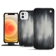 Housse cuir Apple iPhone 12 - Gris Patine