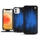 Lederschutzhülle Apple iPhone 12 - Bleu Patine