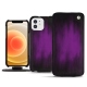 Custodia in pelle Apple iPhone 12 - Violet Patine