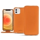 Housse cuir Apple iPhone 12 - Orange PU