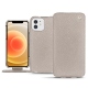Apple iPhone 12 leather case - Taupe innocent