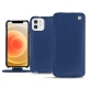 Apple iPhone 12 leather case - Bleu frisson