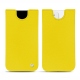 Pochette cuir Apple iPhone 12 mini - Jaune fluo