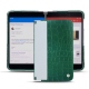 Microsoft Surface Duo leather cover - Crocodile pino