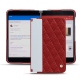 Microsoft Surface Duo leather cover - Tomate - Couture ( Pantone 187C ) 