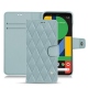 Custodia in pelle Google Pixel 5 - Bleu ciel - Couture ( Nappa - Pantone 277C ) 
