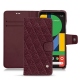 가죽 커버 Google Pixel 5 - Lie de vin - Couture ( Pantone 5115C ) 