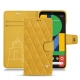 Housse cuir Google Pixel 5 - Jaune soulèu - Couture