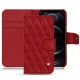 Custodia in pelle Apple iPhone 12 Pro Max - Rouge - Couture ( Nappa - Pantone 199C ) 