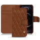 Capa em pele Apple iPhone 12 Pro Max - Marron - Couture ( Nappa - Pantone 1615C ) 