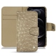 Apple iPhone 12 Pro Max leather case - Autruche desert
