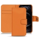Apple iPhone 12 Pro Max leather case - Orange PU