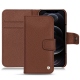 Apple iPhone 12 Pro Max leather case - Marron délicat