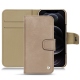 Apple iPhone 12 Pro leather case - Taupe vintage ( Pantone 7530C ) 