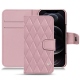 レザーケース Apple iPhone 12 Pro - Rose - Couture ( Nappa - Pantone 2365C ) 