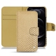 Apple iPhone 12 Pro leather case - Serpent sabbia