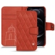 Apple iPhone 12 Pro leather case - Arange clouquié - Couture
