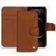 Housse cuir Apple iPhone 12 Pro - Marron Veggie
