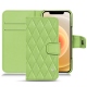 Apple iPhone 12 mini leather case - Vert olive - Couture ( Nappa - Pantone 578U ) 