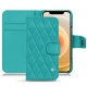 Housse cuir Apple iPhone 12 mini - Bleu fluo - Couture