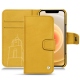 Apple iPhone 12 mini leather case - Jaune soulèu
