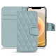 硬质真皮保护套 Apple iPhone 12 - Bleu ciel - Couture ( Nappa - Pantone 277C ) 