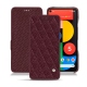 Google Pixel 5 leather case - Lie de vin - Couture ( Pantone 5115C ) 
